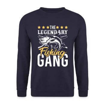Fisher Gang Team - Unisex Pullover - Navy - Vorne - Alina (178cm) & Michal (187cm)