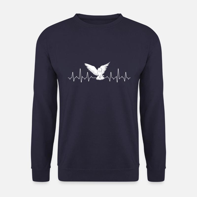 Eule Heartbeat - Unisex Pullover - Navy