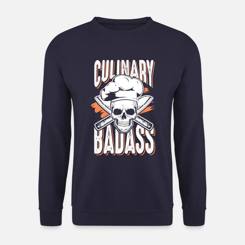 Culinary skull cooking chef - Unisex Sweatshirt - navy