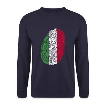 Empreinte digitale italienne - Sweat-shirt Unisexe - marine - Devant - Alina (178cm) & Michal (187cm)