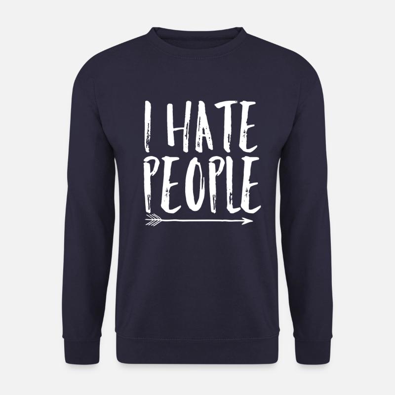 I hate People - Unisex Pullover - Navy