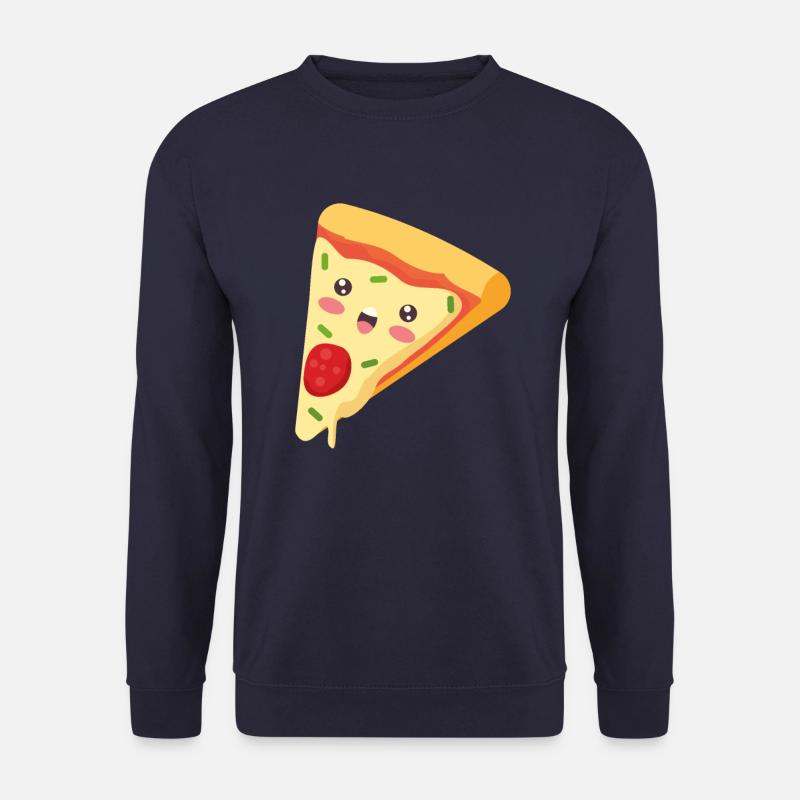 Kawaii Pizza - Unisex Pullover - Navy