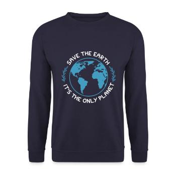 Protection du climat Protection de la nature - Sweat-shirt Unisexe - marine - Devant - Alina (178cm) & Michal (187cm)
