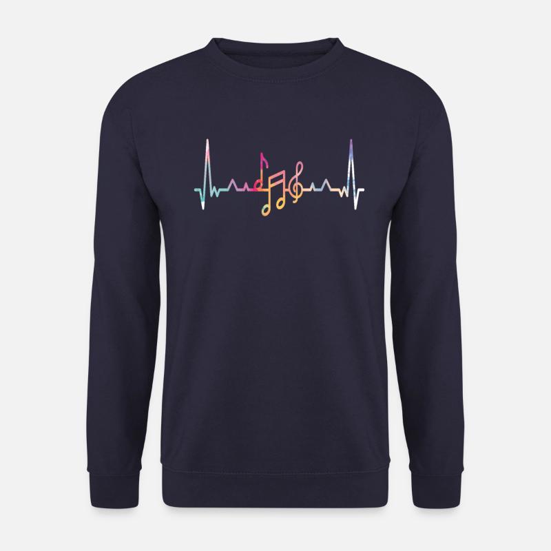 Ich liebe Musik Heartbeat - Unisex Pullover - Navy