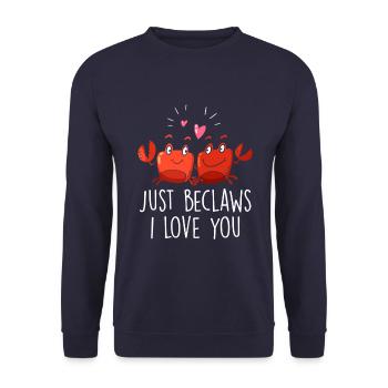 Crab quote funny - Unisex Sweatshirt - navy - Front - Alina (178cm) & Michal (187cm)