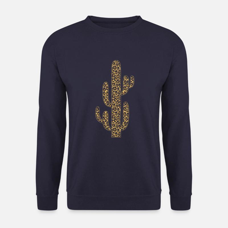 Kaktus Design mit Leo Print - Unisex Pullover - Navy
