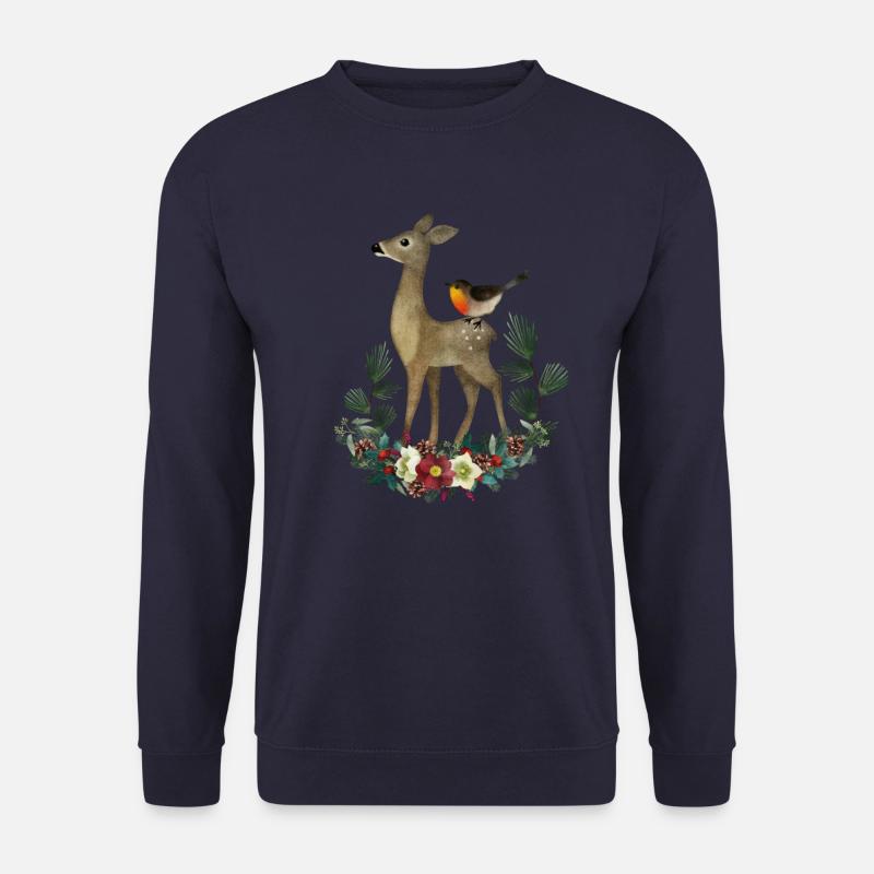 Reh Wald Motiv - Unisex Pullover - Navy