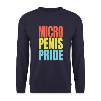Micro penis pride - Unisex Sweatshirt - navy - Front - Alina (178cm) & Michal (187cm)