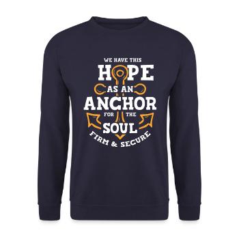 Hoffnung Bibel - Unisex Pullover - Navy - Vorne - Alina (178cm) & Michal (187cm)