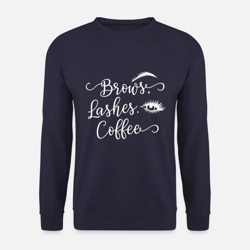 Brows Lashes Coffee - Unisex Pullover - Navy