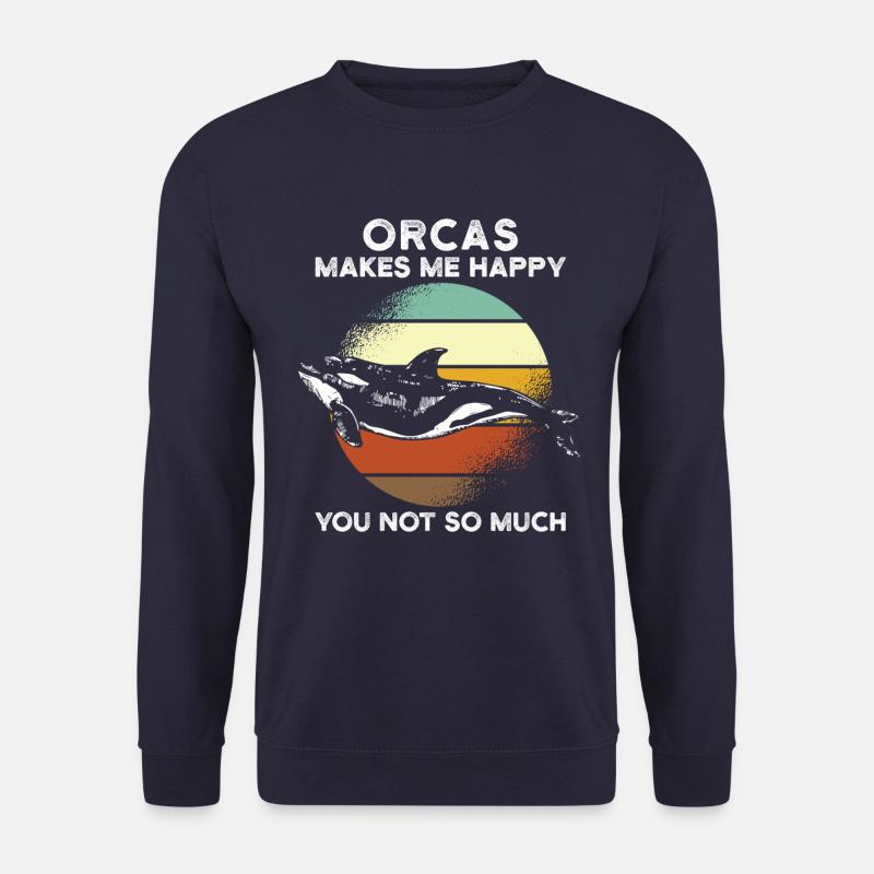 Orcas make me happy - Unisex Sweatshirt - navy