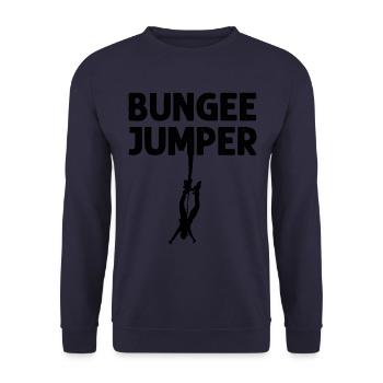Bungee Jumper - Unisex Pullover - Navy - Vorne - Alina (178cm) & Michal (187cm)