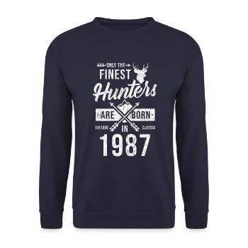 Jäger Cadeau Millésime 1987 - Sweat-shirt Unisexe - marine - Devant - Alina (178cm) & Michal (187cm)