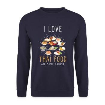 Thai Food Thai Cuisine - Unisex Sweatshirt - navy - Front - Alina (178cm) & Michal (187cm)