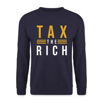 Tax the Rich - Sweat-shirt Unisexe - marine - Devant - Alina (178cm) & Michal (187cm)