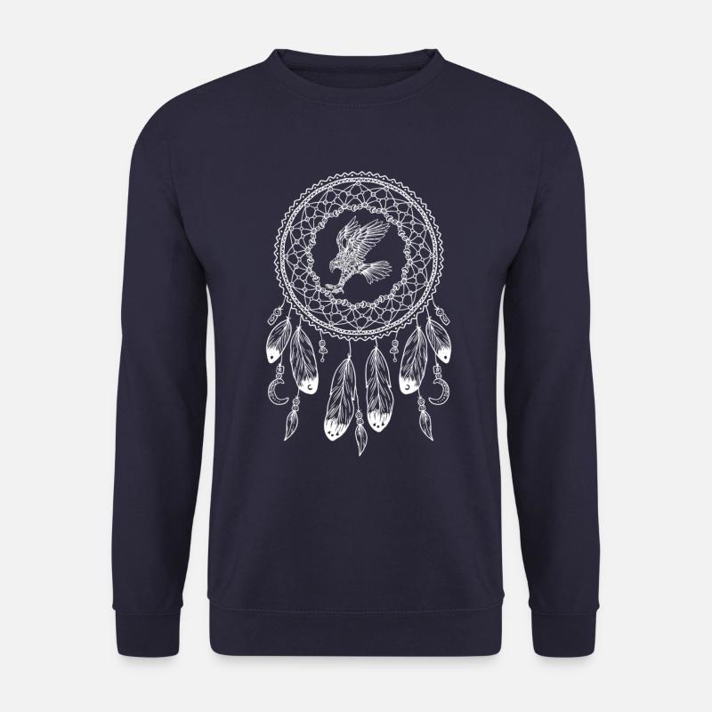 Zodiac Native American Eagle - Unisex Sweatshirt - navy