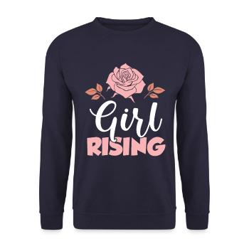 fillespower femmes filles - Sweat-shirt Unisexe - marine - Devant - Alina (178cm) & Michal (187cm)