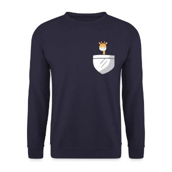 Girafe mignonne - Sweat-shirt Unisexe - marine - Devant - Alina (178cm) & Michal (187cm)