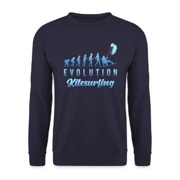 Kitesurfen Evolution - Unisex Pullover - Navy - Vorne - Alina (178cm) & Michal (187cm)