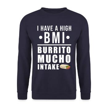 burrito - Unisex Sweatshirt - navy - Front - Alina (178cm) & Michal (187cm)