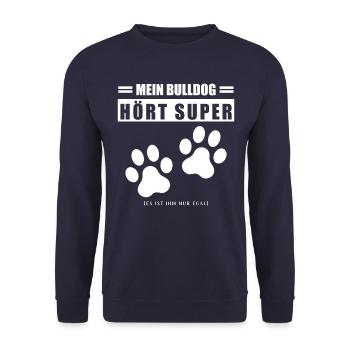 Bulldog - Unisex Pullover - Navy - Vorne - Alina (178cm) & Michal (187cm)
