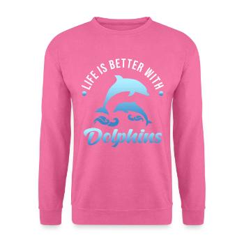 Delfin - Sweat-shirt Unisexe - rose - Devant