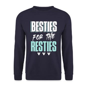 friends friend heart - Unisex Sweatshirt - navy - Front - Alina (178cm) & Michal (187cm)