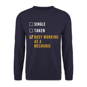 Mécanicien cadeau - Sweat-shirt Unisexe - marine - Devant - Alina (178cm) & Michal (187cm)