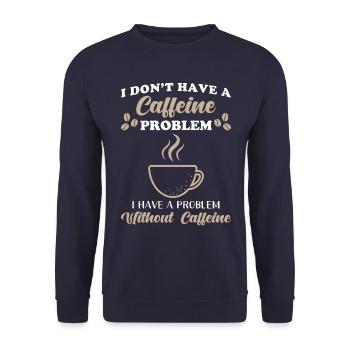 Coffee Caffeine - Unisex Sweatshirt - navy - Front - Alina (178cm) & Michal (187cm)