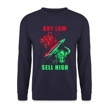 Investor Aktien - Unisex Pullover - Navy - Vorne - Alina (178cm) & Michal (187cm)