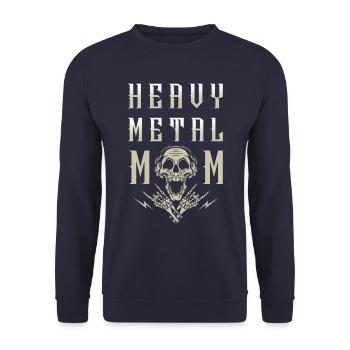 Mamá de Heavy Metal - Sudadera unisex - azul marino - delante - Alina (178cm) & Michal (187cm)