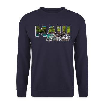 Maui Hawaii - Unisex Pullover - Navy - Vorne - Alina (178cm) & Michal (187cm)