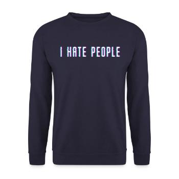 Je déteste les gens - Sweat-shirt Unisexe - marine - Devant - Alina (178cm) & Michal (187cm)
