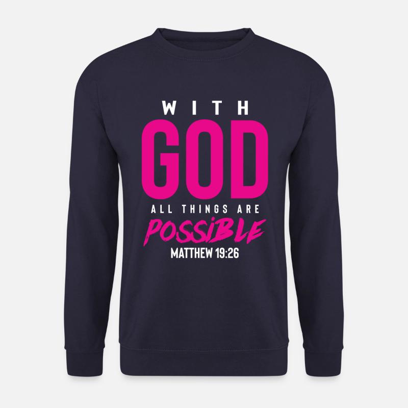 alles ist mit gott möglich - Unisex Pullover - Navy