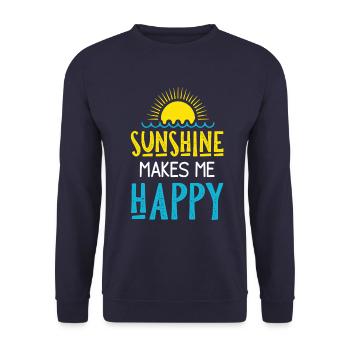sonne sonnenschein happy - Unisex Pullover - Navy - Vorne - Alina (178cm) & Michal (187cm)