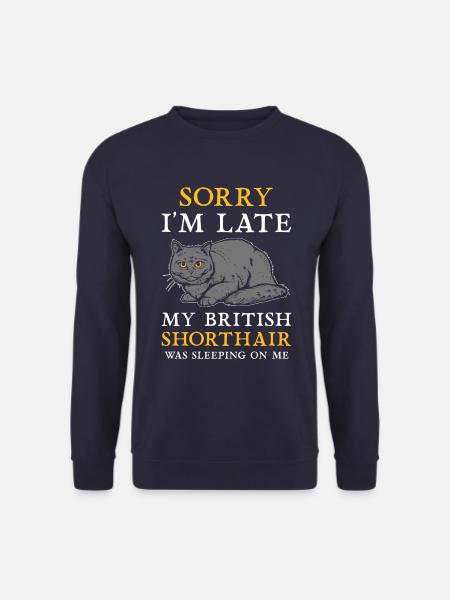 Britisch Kurzhaar BKH Katze - Unisex Pullover - Navy