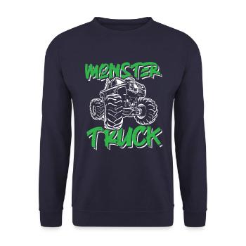 Monstertruck cool - Unisex Pullover - Navy - Vorne - Alina (178cm) & Michal (187cm)