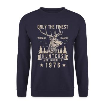 Hunter gift 1976 - Unisex Sweatshirt - navy - Front - Alina (178cm) & Michal (187cm)