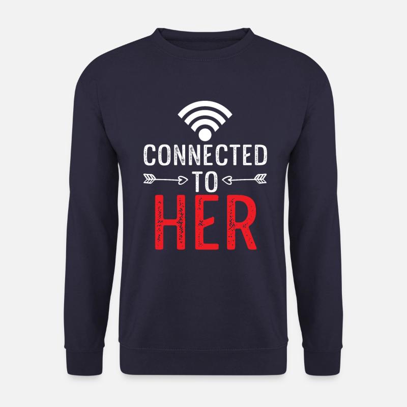 couples connected to her - Unisex Sweatshirt - navy