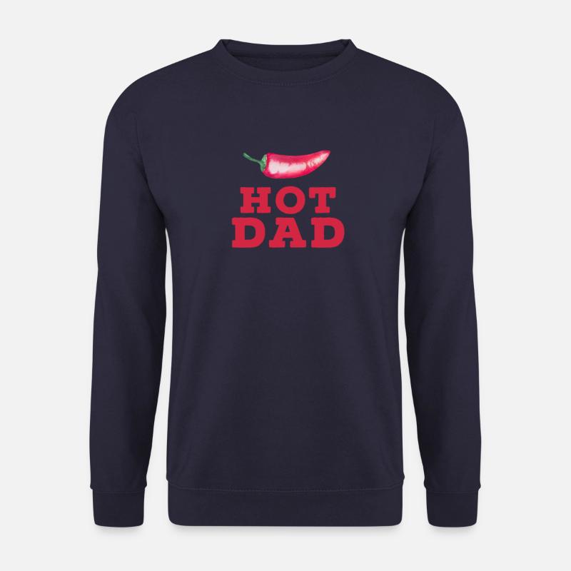 Hot Dad Chilli Spruch für Väter - Unisex Pullover - Navy