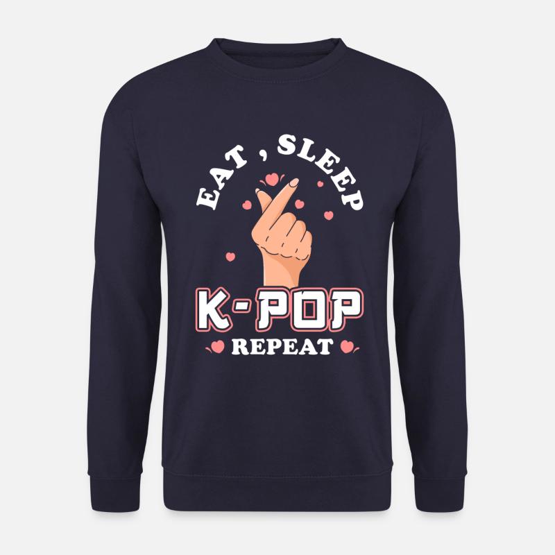 K-Pop Eat Sleep Kpop Repeat - Unisex Pullover - Navy
