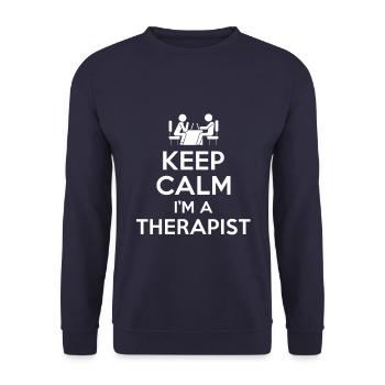 Therapists Gift - Unisex Sweatshirt - navy - Front - Alina (178cm) & Michal (187cm)