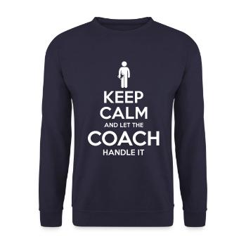 Entraîneur cadeau Keep Calm Coach - Sweat-shirt Unisexe - marine - Devant - Alina (178cm) & Michal (187cm)