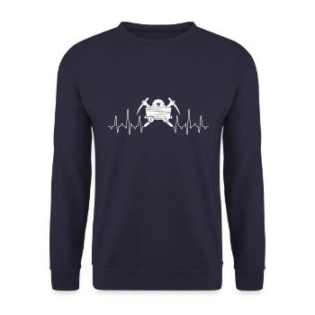 Les mines rythmes cardiaques - Sweat-shirt Unisexe - marine - Devant - Alina (178cm) & Michal (187cm)