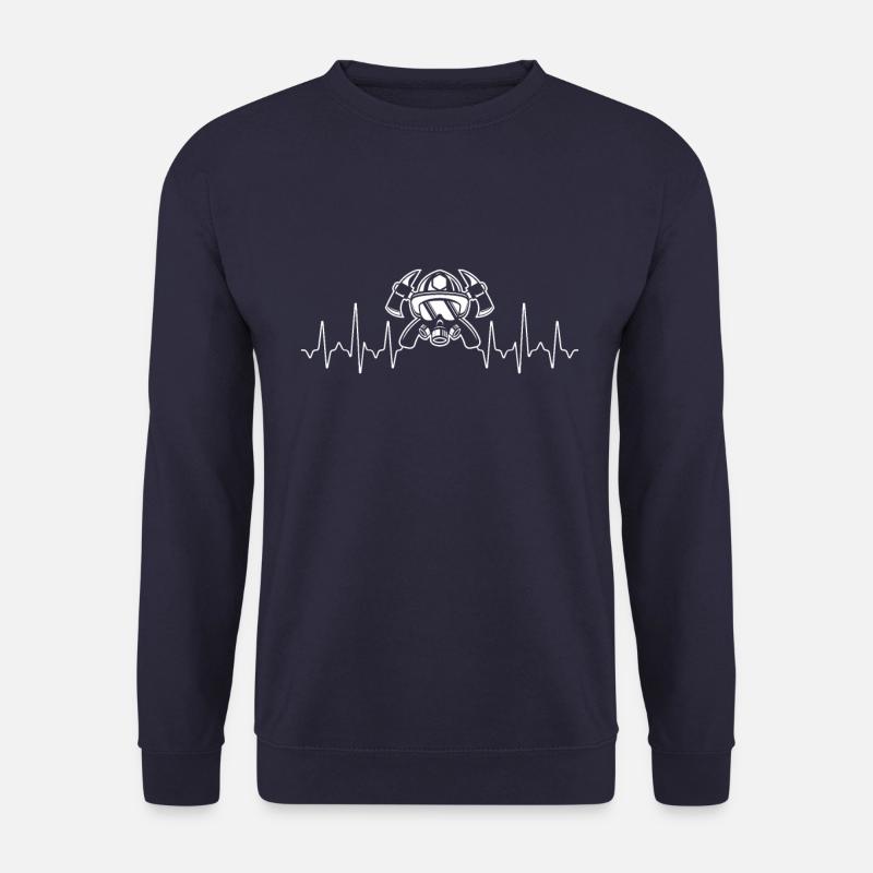 Fire brigade heartbeat - Unisex Sweatshirt - navy