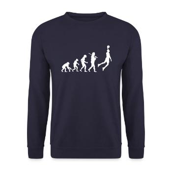 Evolution Basketball - Unisex Sweatshirt - navy - Front - Alina (178cm) & Michal (187cm)