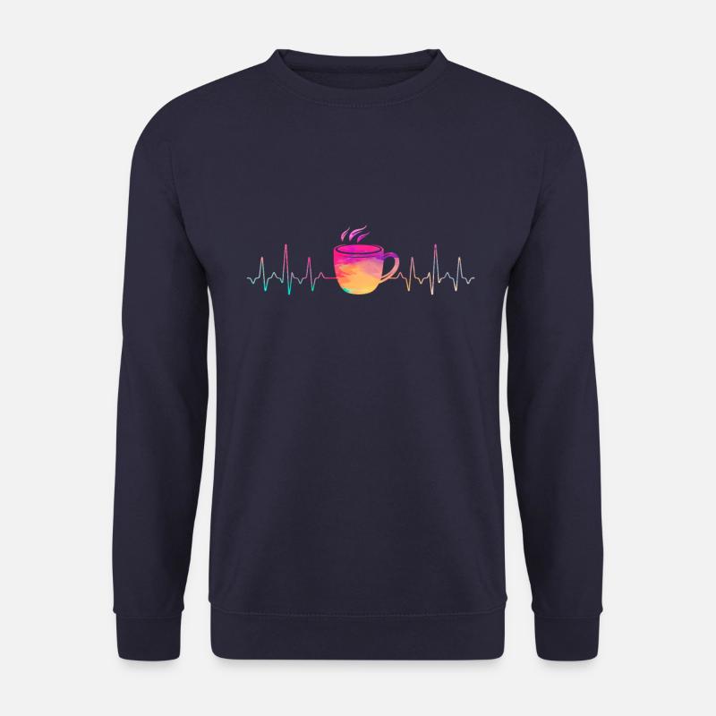 Kaffee Herzschlag - Unisex Pullover - Navy