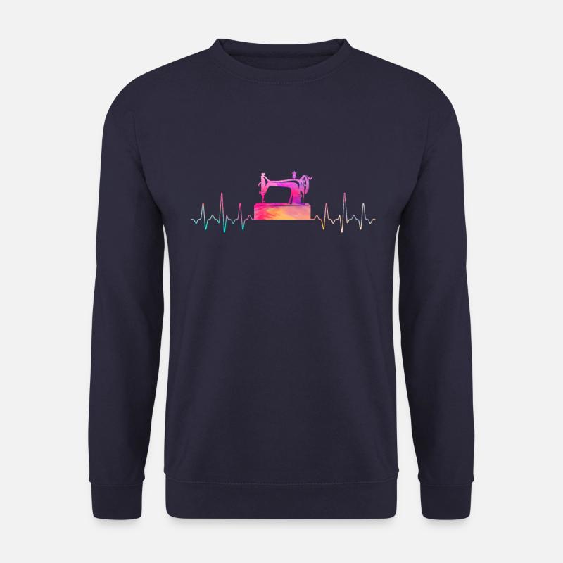 Nähmaschine Nähen Heartbeat - Unisex Pullover - Navy