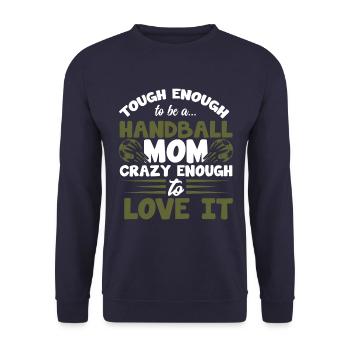 handball maman maman - Sweat-shirt Unisexe - marine - Devant - Alina (178cm) & Michal (187cm)