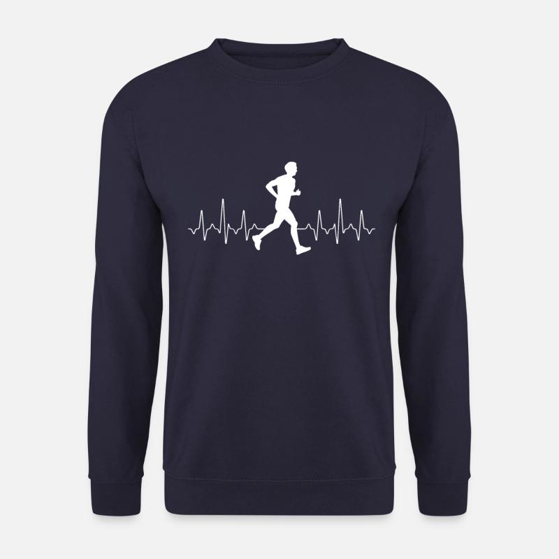 Jogging Heartbeat - Unisex Pullover - Navy
